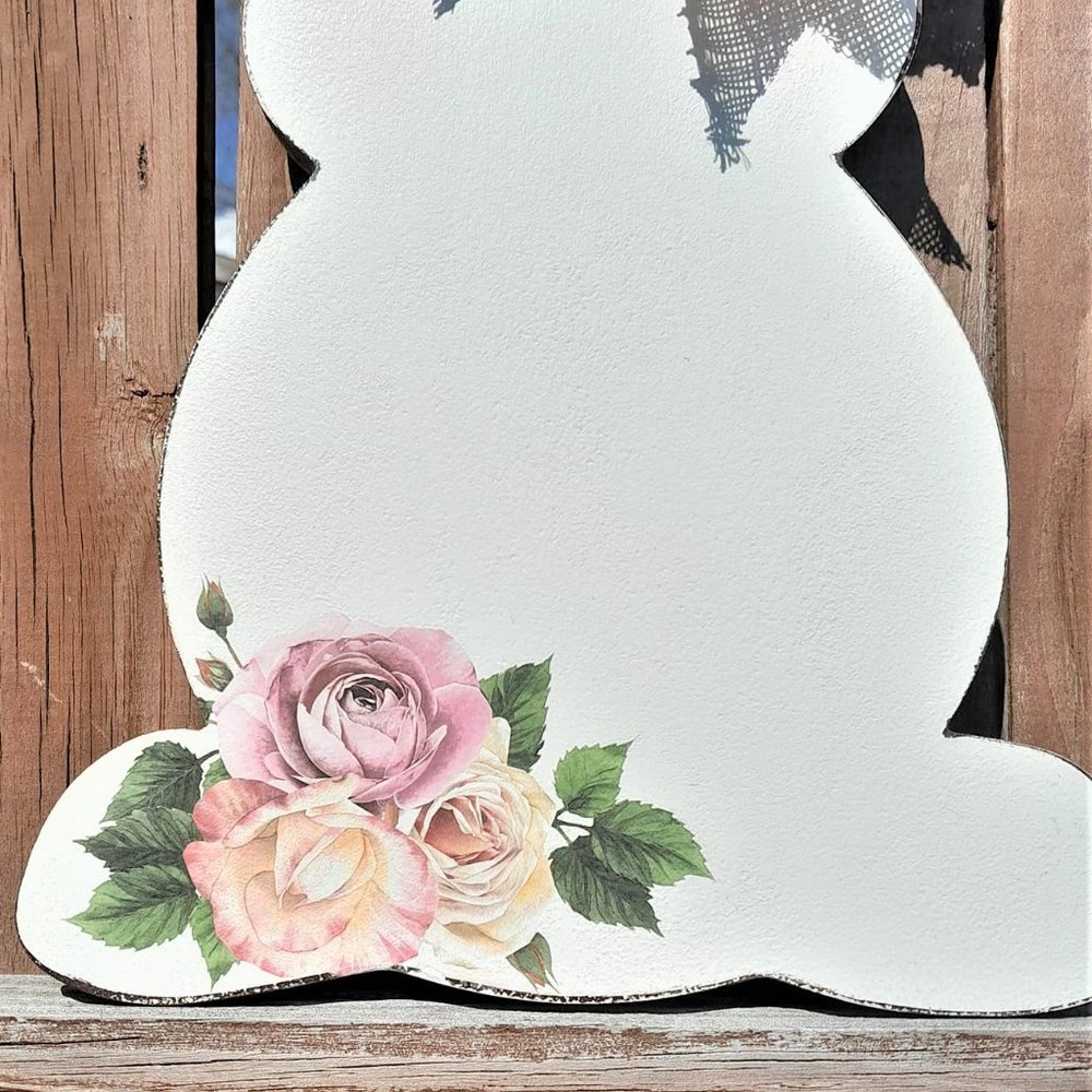 Handmade Easter/Spring Bunny Door Sign - Picture 3 of 3